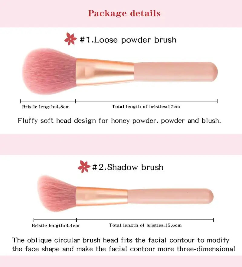 Ronshadow 9PCS Makeup Brushes Set Brochas Maquillaje Pincel De Maquiagem Kit Rangement Maquillage Beauty Packaging Makeup Tools