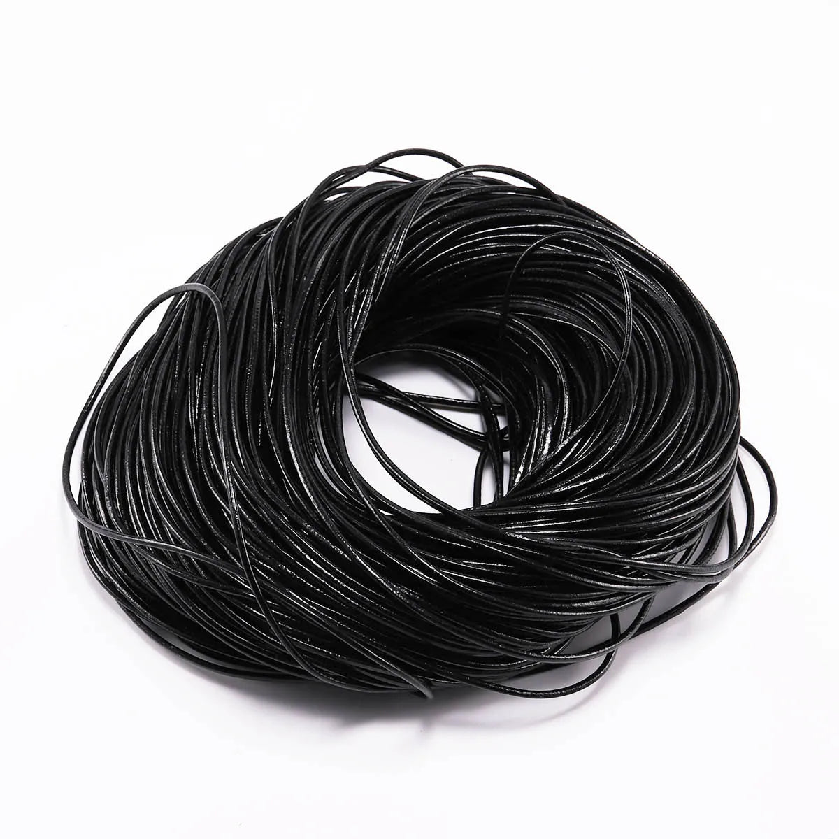 5 Meters/Lot 1-6mm Genuine Cow Leather Round Thong Cord DIY Bracelet Findings Rope String For Jewelry Making