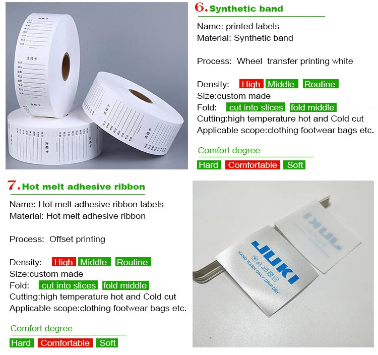 width 2.5cm Customized White satin ribbon, synthetic Ribbon washing labels t shirt fabric printed tags care print label