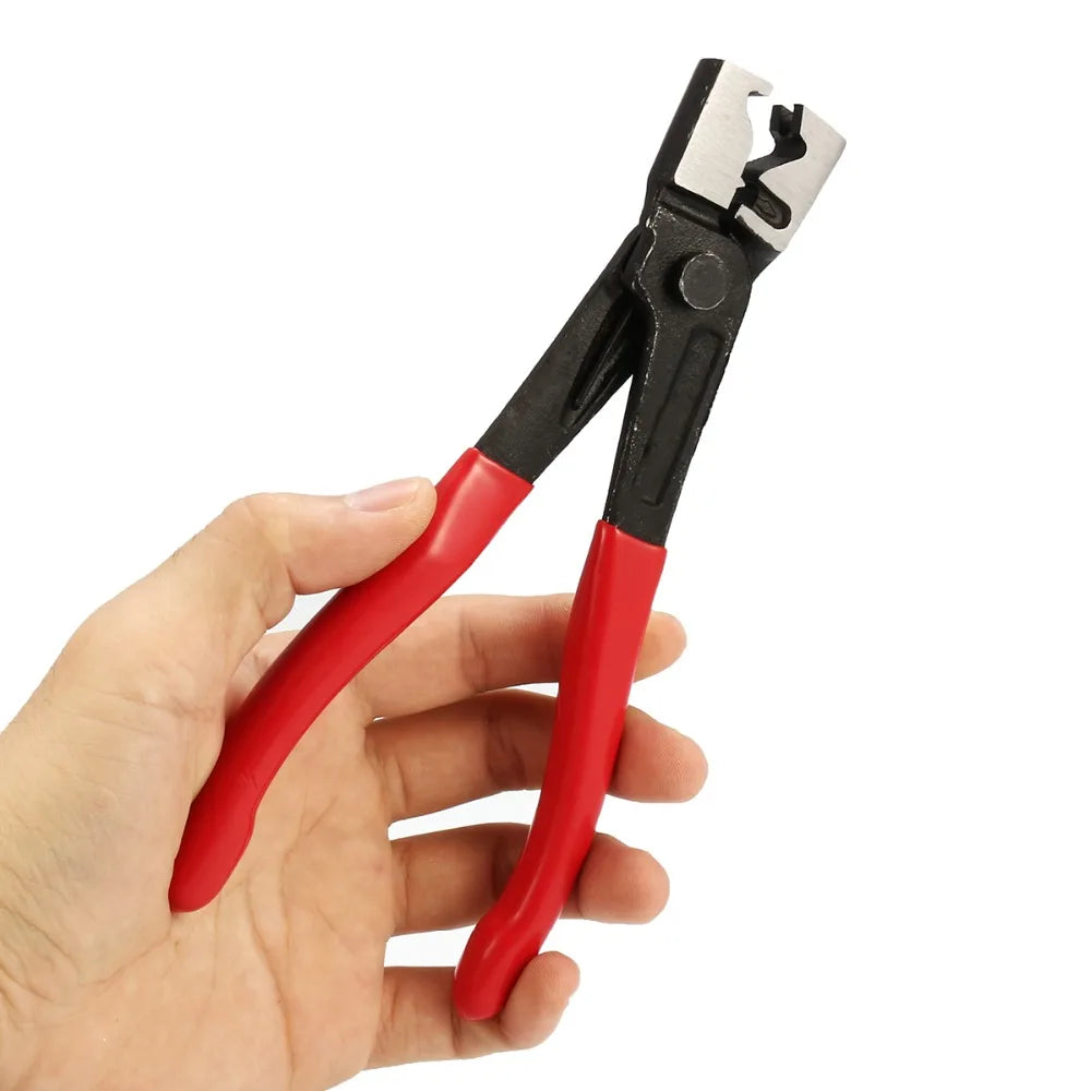 130pcs Single Ear Stepless Hose Clamps +1PC Hose Clip Clamp Pliers 7-21mm 304 Stainless Steel Hose Clamps Cinch Clamp Rings