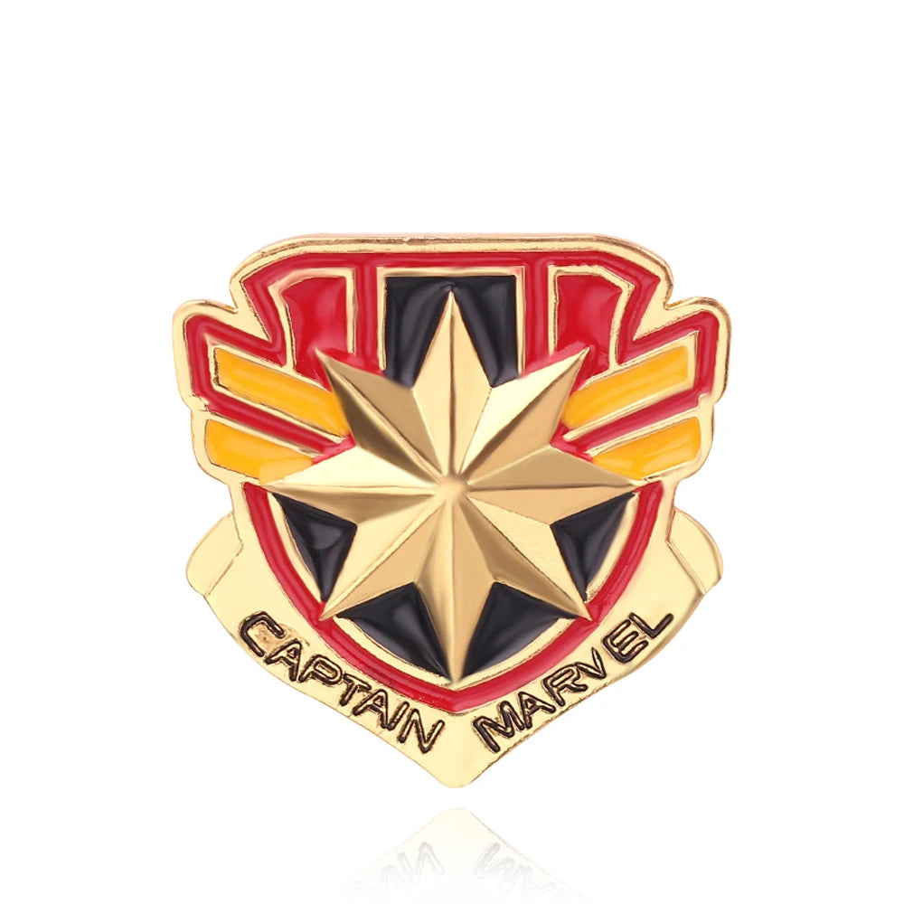 Marvel Superhero Collection Brooch Captain America Iron Man Spiderman Hulk The Avengers Badge Metal Enamel Lapel Pin Accessories