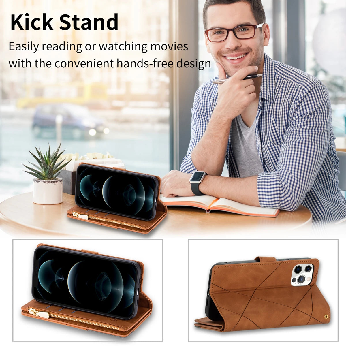 Flip Leather Case For XiaoMi 14T 13T 12T 11T 11 Lite Redmi Note 15 14 13 11S 12 Pro Plus Zipper Card Slot Wallet Bag Cover
