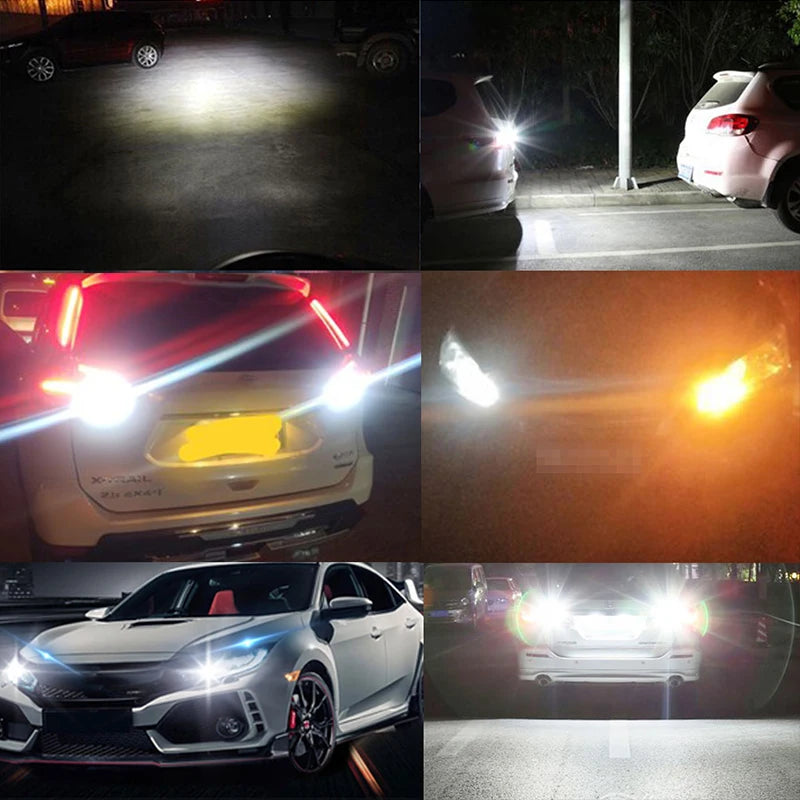 2Pcs BAY15D 1157 Led Brake Light 1156 BA15S P21W Led PY21W BAU15S DRL Turn Signal Lamp 3014 9 SMD Lighting Reverse Lamp 12V