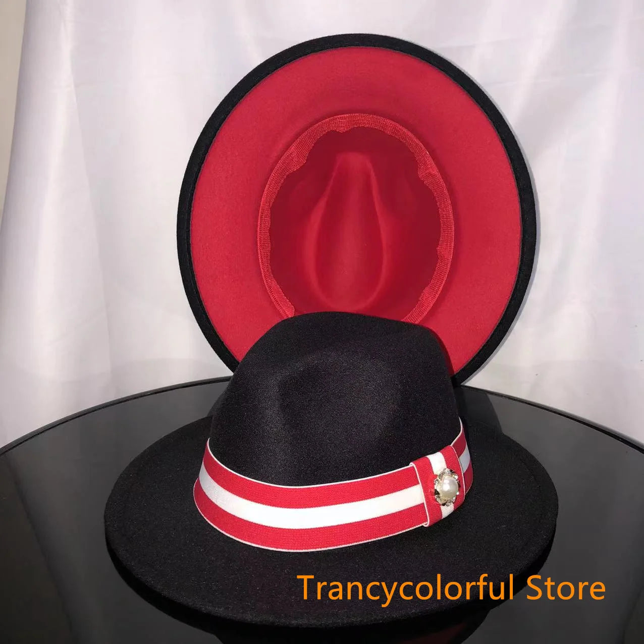 Fedora hat men and women jazz hat stretch ribbon accessories white top hat church men's winter hat шапка женскаязима 2021