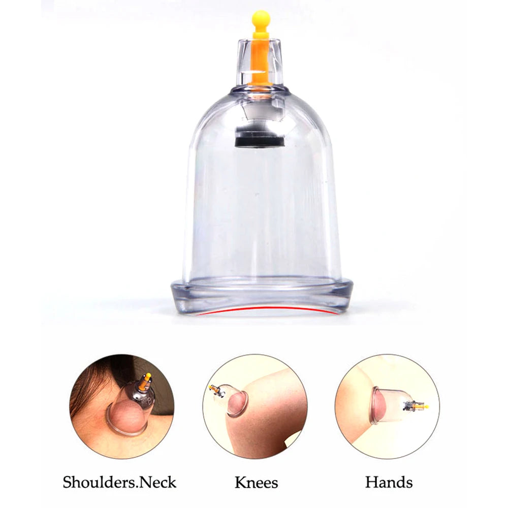 Cupping Massage Cups Therapy Sets Hijama Chinese Acupoint with Vacuum Pump for Body Back Massage Pain Relief Physical Therapy