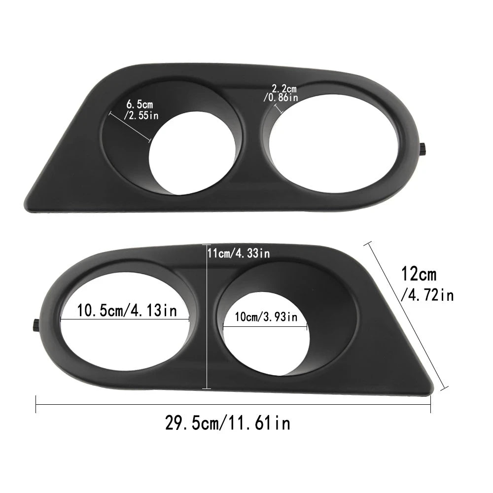 Carbon Fiber Fog Light Cover for BMW E46 M3 2001-2006 Glossy Black Fog Lights Grill Frame Surrounds Air Duct Fog Lamp Hood