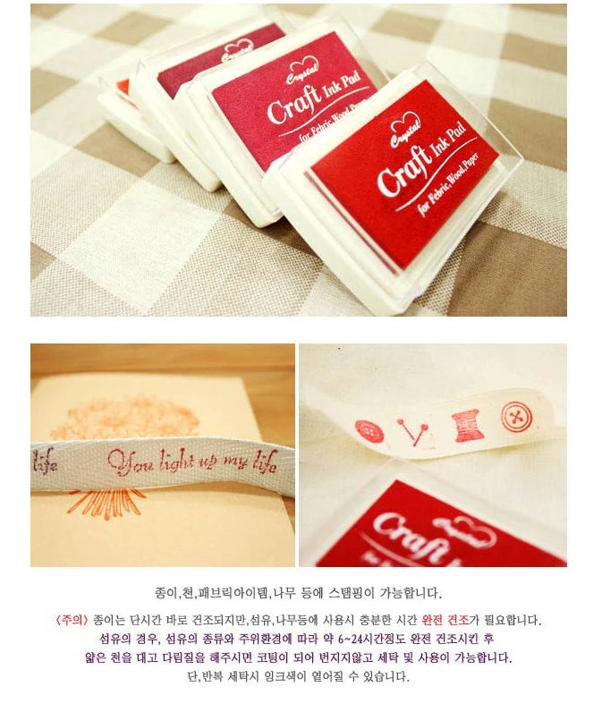 Mr Paper 15 Colors Inkpad Handmade DIY Craft Oil Based Ink Pad for Fabric Wood Paper Scrapbooking Ink pad Finger Painting