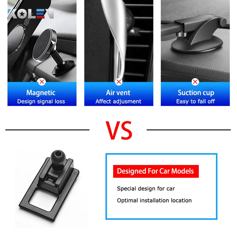 Car Mobile Phone Holder For Volkswagen VW Golf 7 MK7 2014-2020 Cellphone GPS Air Vent Outlet Bracket Snap-type Navigation Stand