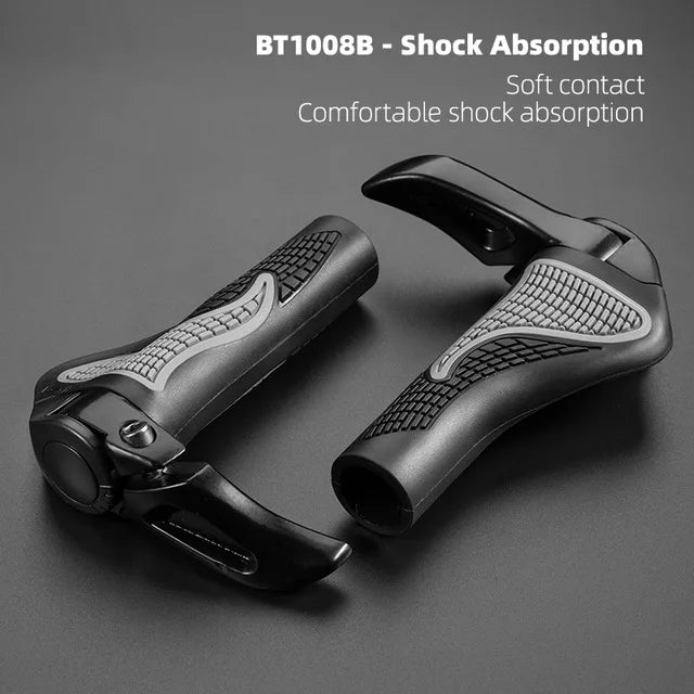 ROCKBROS Bicycle Grips MTB Mountain Bike Handlebar Grips Horns Shofar Vice Handle Bike Grips Shockproof Rubber Cycling Grips