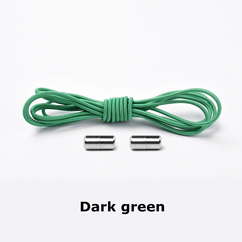 Elastic Laces Sneakers Round Shoelaces without ties Rubber No Tie Shoe laces Shoes Kids Adult Quick Shoe lace Rubber Bands