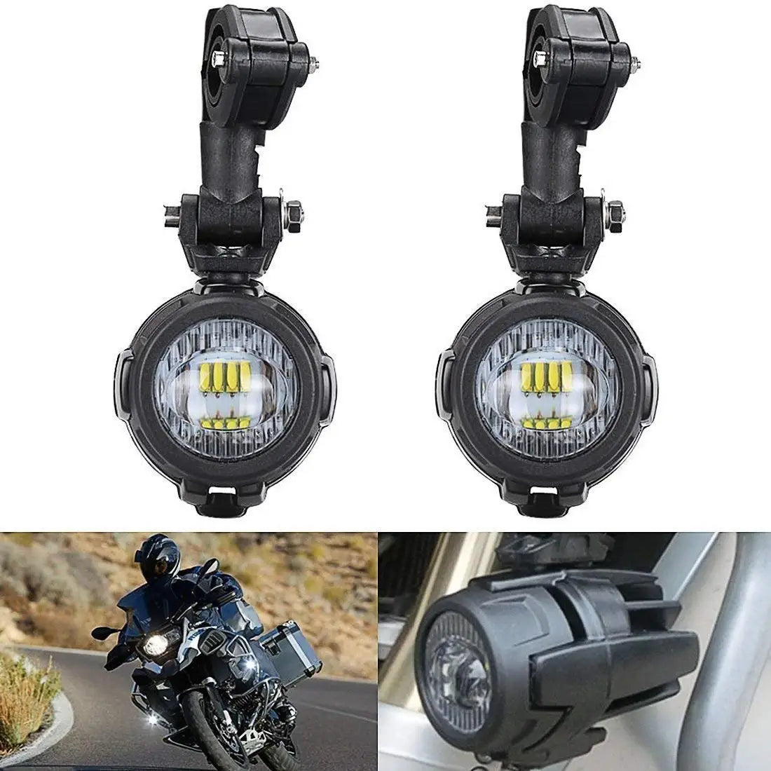2 Pcs 40W LED Auxiliary Lamp 6000K Super Bright Fog Driving Light Kits Led Lighting Bulbs DRL For Motorcycle BMW K1600 R1200G
