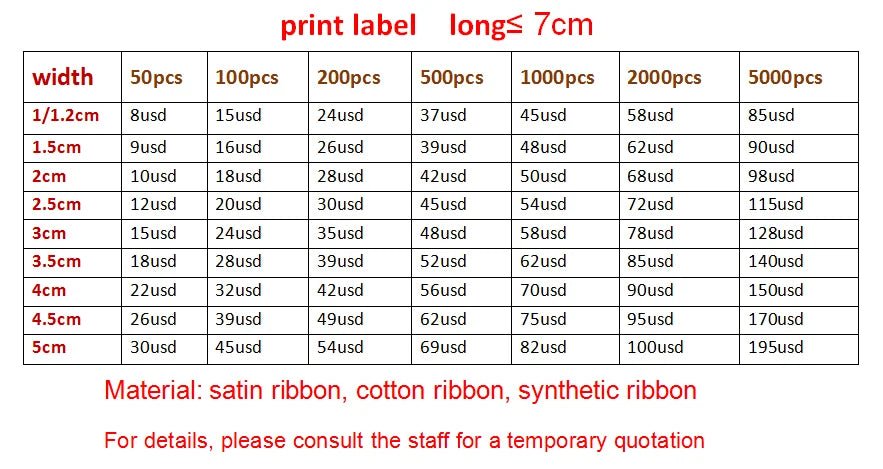 Width2.5cm Free designCustom Printed Satin Labels/Garment Clothing Tags/Woven Labels Screen Printing Water Wash Care Label