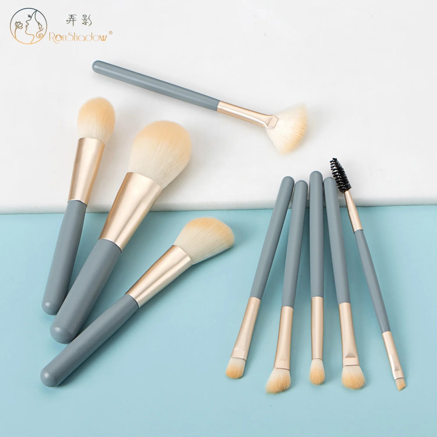Ronshadow 9PCS Makeup Brushes Set Brochas Maquillaje Pincel De Maquiagem Kit Rangement Maquillage Beauty Packaging Makeup Tools