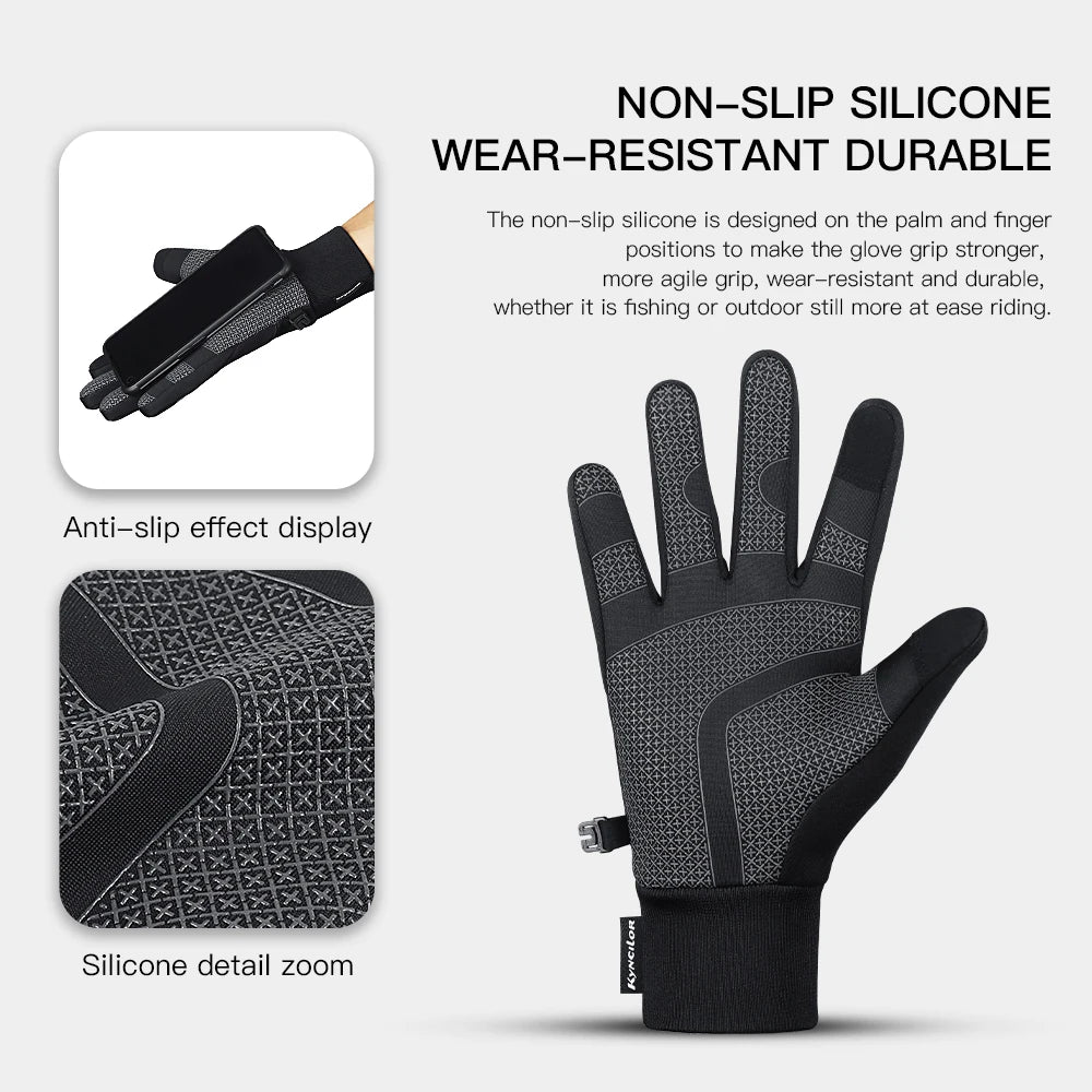 Cycling Gloves Men Winter Touch Screen Waterproof Windproof Bicycle Sports Mitten Warm Fleece Bike Motorcycle Ski Riding Gloves