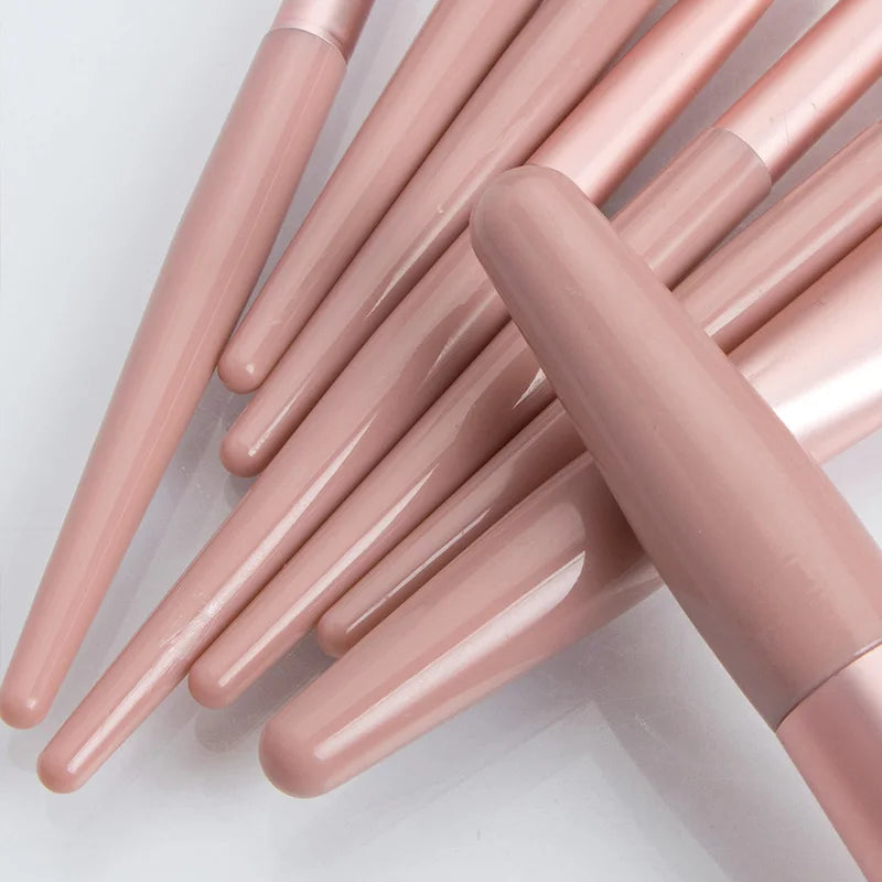 Ronshadow 8Pcs Professional Mini Makeup Brushes Set  Blush Foundation Powder Make Up Brush Tools Kit