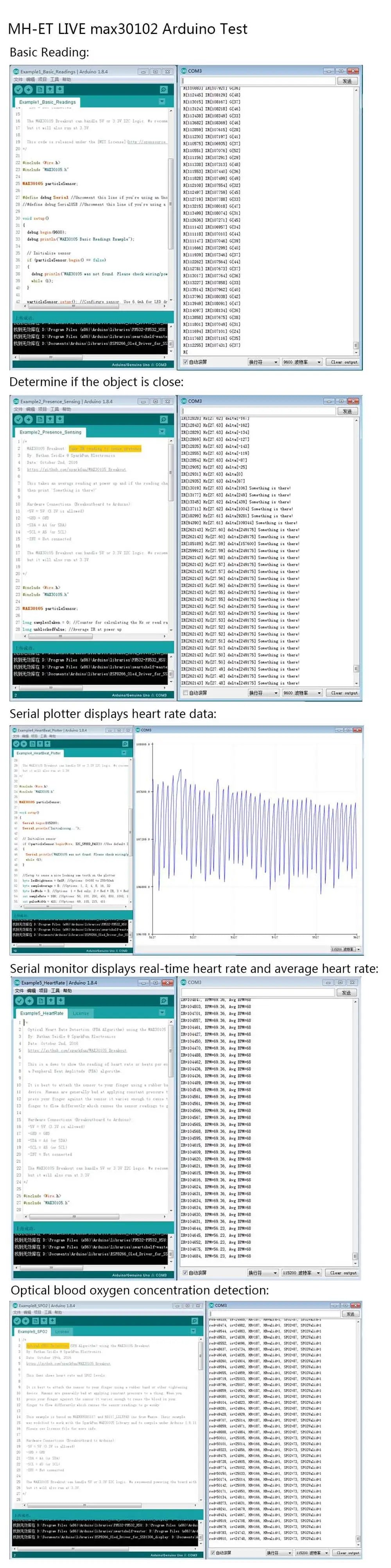 MH-ET LIVE MAX30102 MAX30100 Heart rate Sensor Module Puls detection Blood oxygen concentration test For Arduino Ultra-Low Power