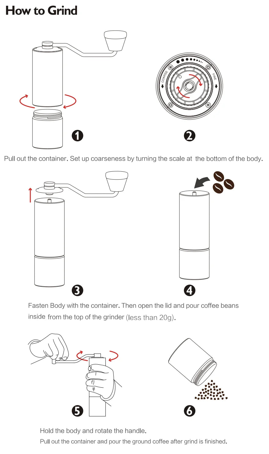 TIMEMORE Chestnut C2 Upgrade Portable Coffee Grinder Hand Manual Grinder Grind Machine Mill With Double Bearing Positioning
