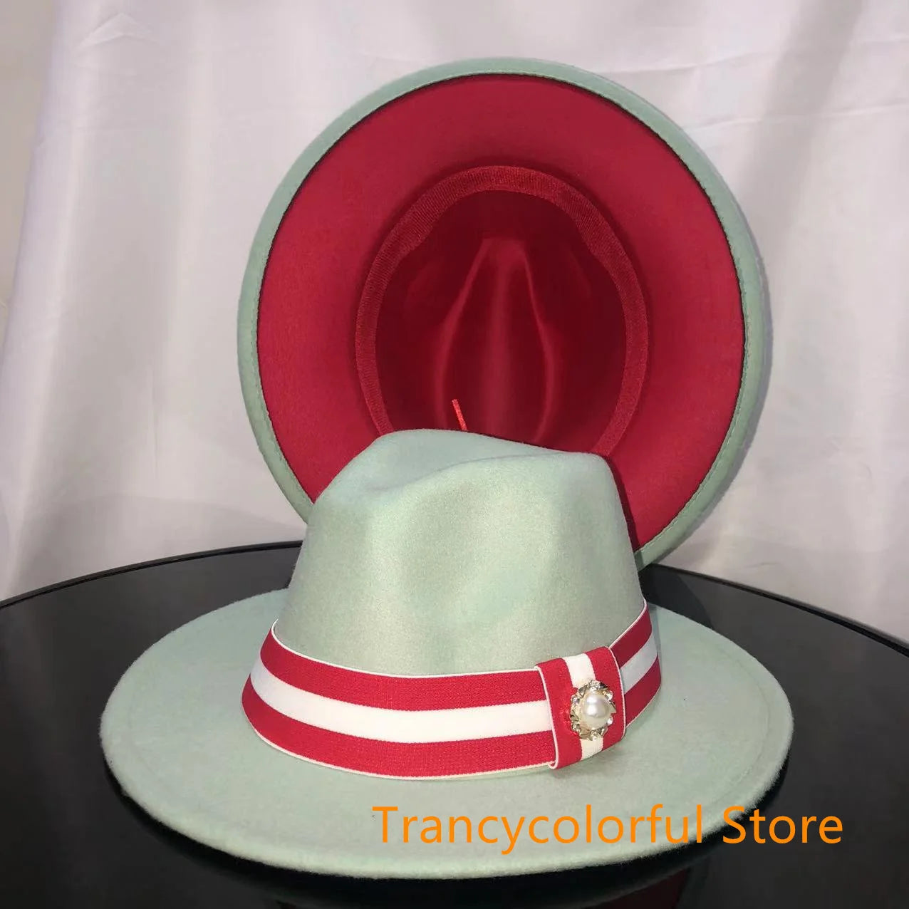 Fedora hat men and women jazz hat stretch ribbon accessories white top hat church men's winter hat шапка женскаязима 2021