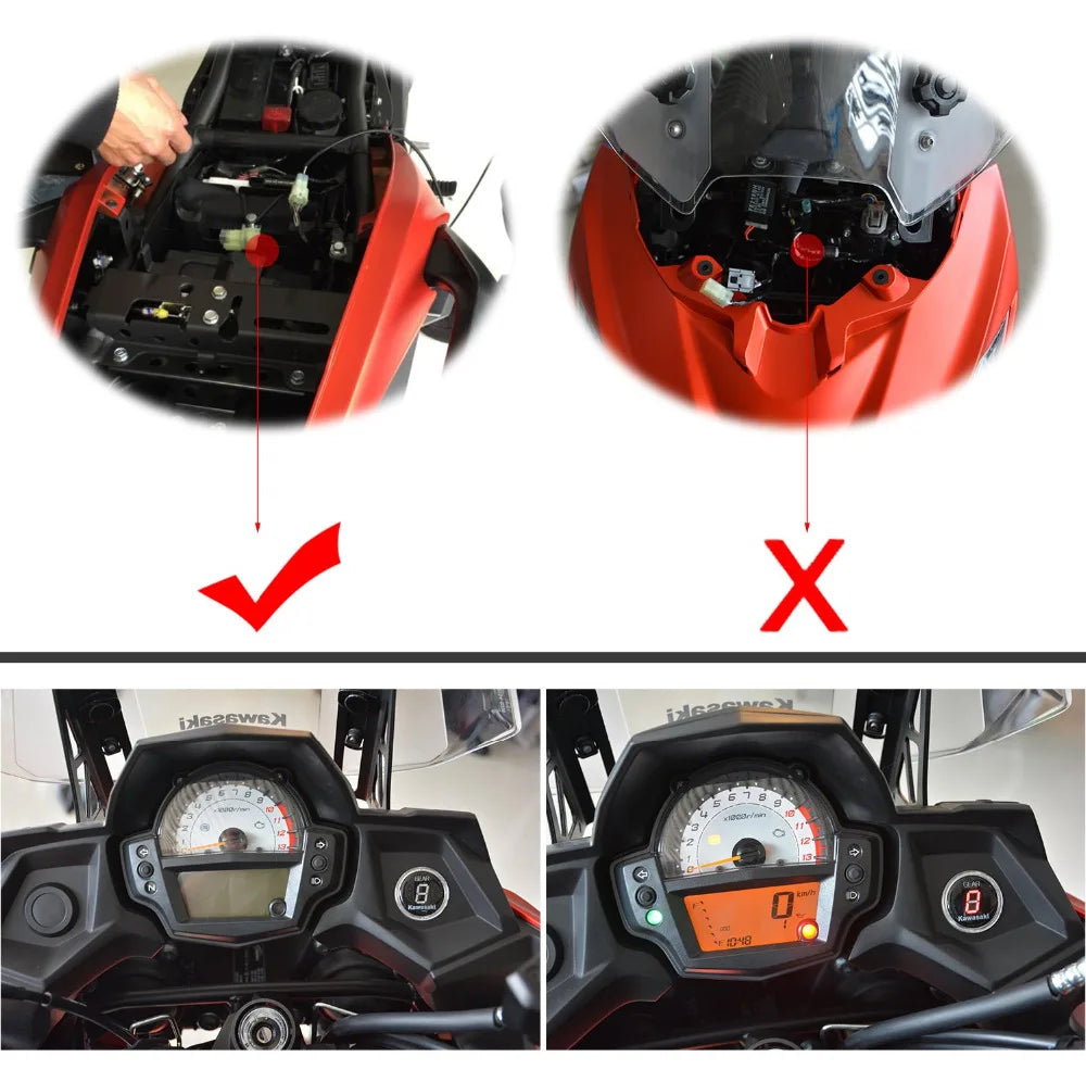 Gear indicator Round For kawasaki versys 650 1000 2012 2013 2014 2015 2016 2017 1-6 Level Gear Display Plug & Play