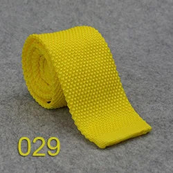 Knitted Ties For Men Slim Fashion Neckties Plain Black Red Knit Tie Men Women Wedding Daily Casual Neck Knitted Cravatas HUISHI