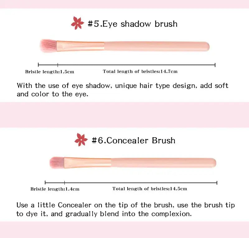 Ronshadow 9PCS Makeup Brushes Set Brochas Maquillaje Pincel De Maquiagem Kit Rangement Maquillage Beauty Packaging Makeup Tools