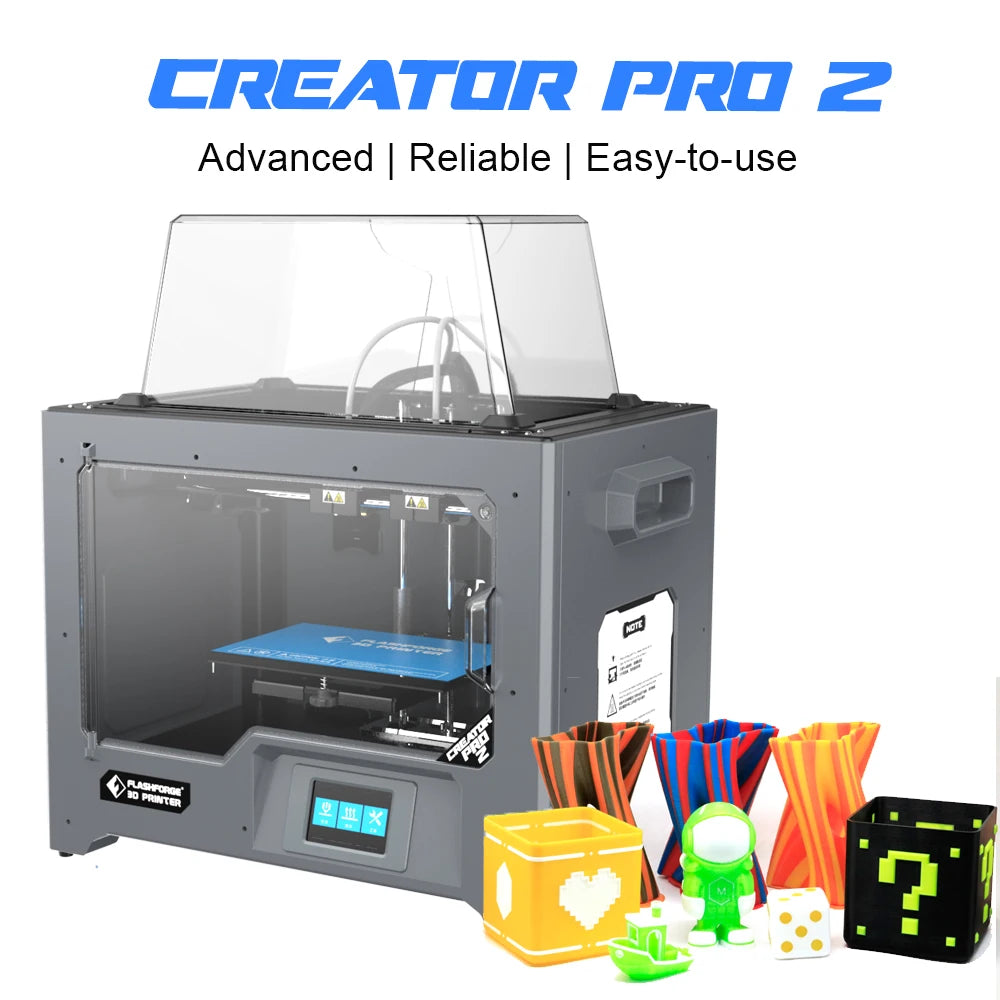 Go Creator Pro 2 Independent Dual Extruder 3D Printer DIY Kit Mirror and Duplicate Printing Mode Multicolor 3d Printer