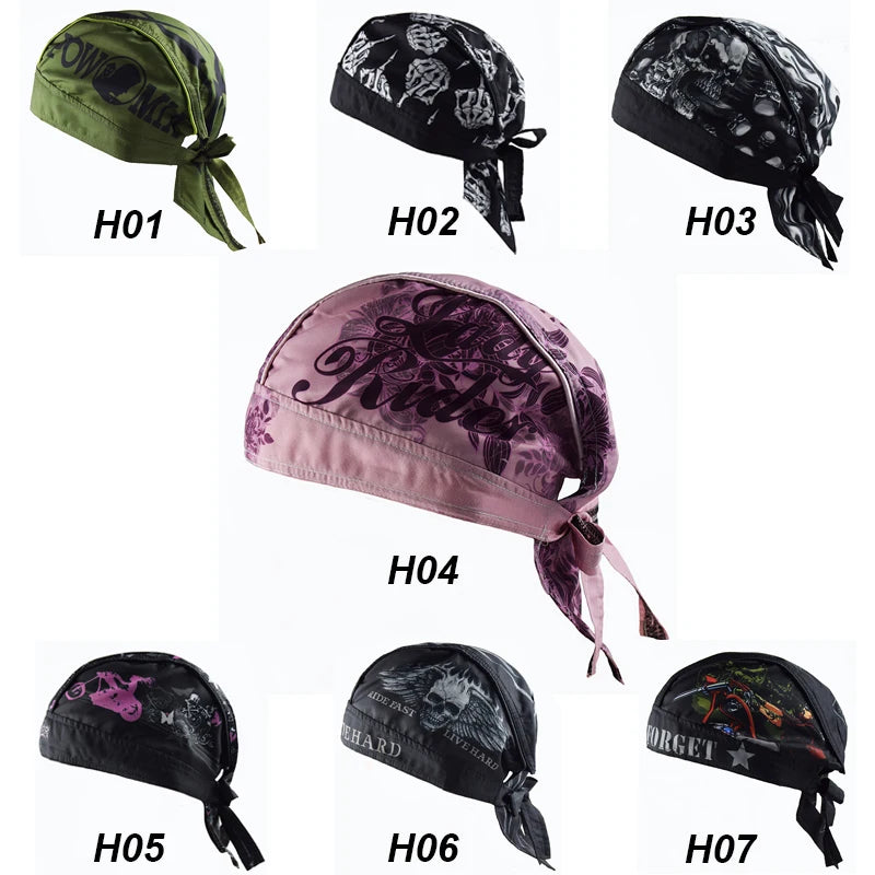 Motorcycle Face Mask Summer Running Cycling Hat Motorcycle Skull Caps Helmet Balaclava Headwrap Bandana Face Shield Headband