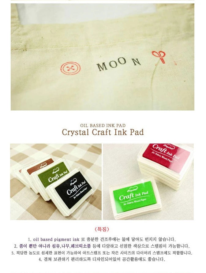 Mr Paper 15 Colors Inkpad Handmade DIY Craft Oil Based Ink Pad for Fabric Wood Paper Scrapbooking Ink pad Finger Painting