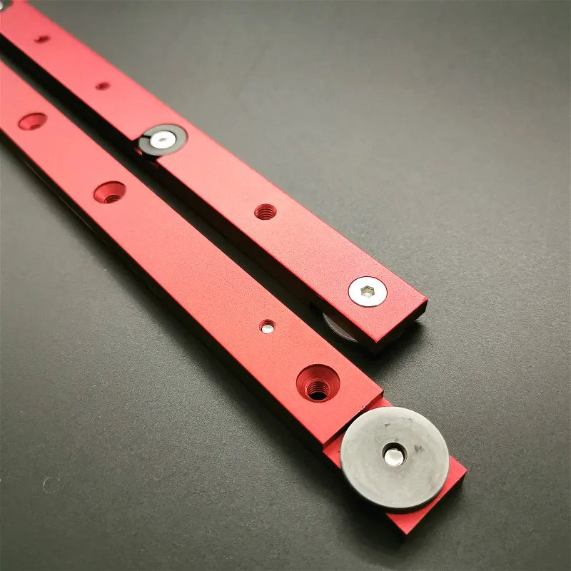 T Tracks Hardware Red Woodworking T Slot Slider Practical Pusher Modification Metal Miter Tool Bar Limit
