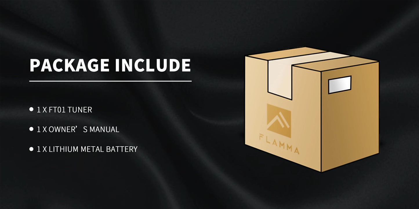 FLAMMA FT01 Clip-on Tuner for Electric Acoustic Guitar Bass Ukeleles All Instruments Christmas Gift