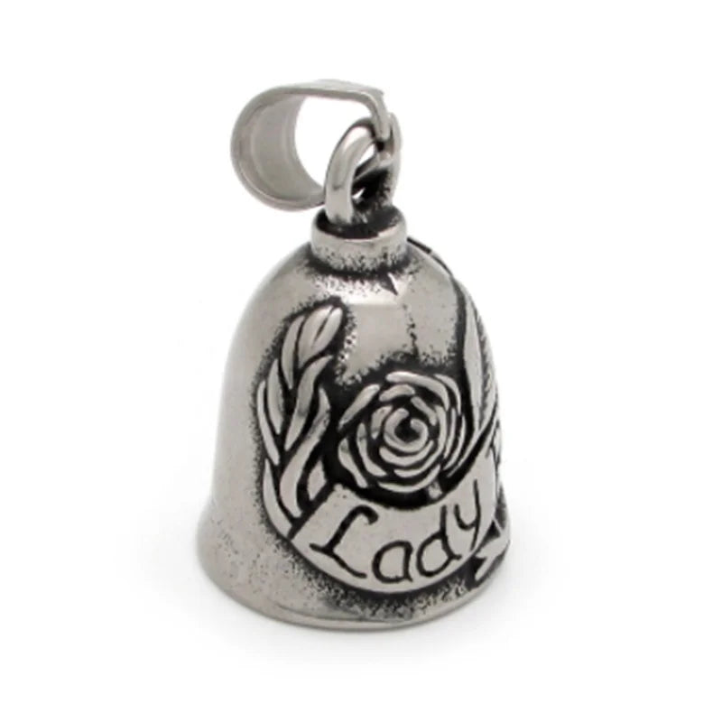 Biker Motorcycle Bell Necklace Charm Men\\\\'s Trend Jewelry Lucky Bell Pendant with Stainless Steel Chain