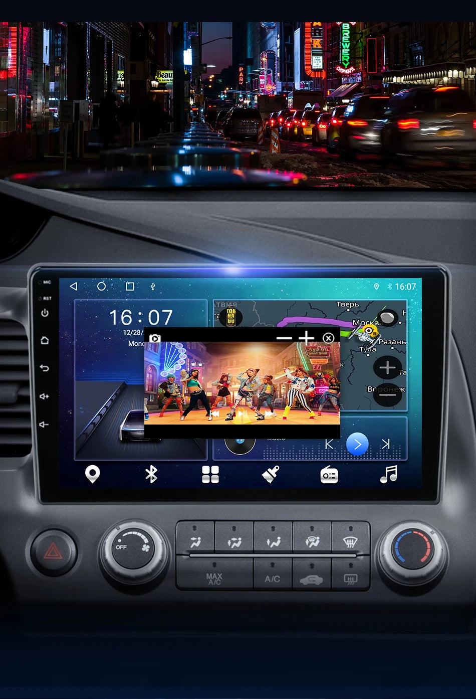 Srnubi Car Radio 2 Din Android 12 Auto Carplay Universal 7" 9" Multimedia Player for Nissan Honda Toyota Lada Volkswagen Hyundai