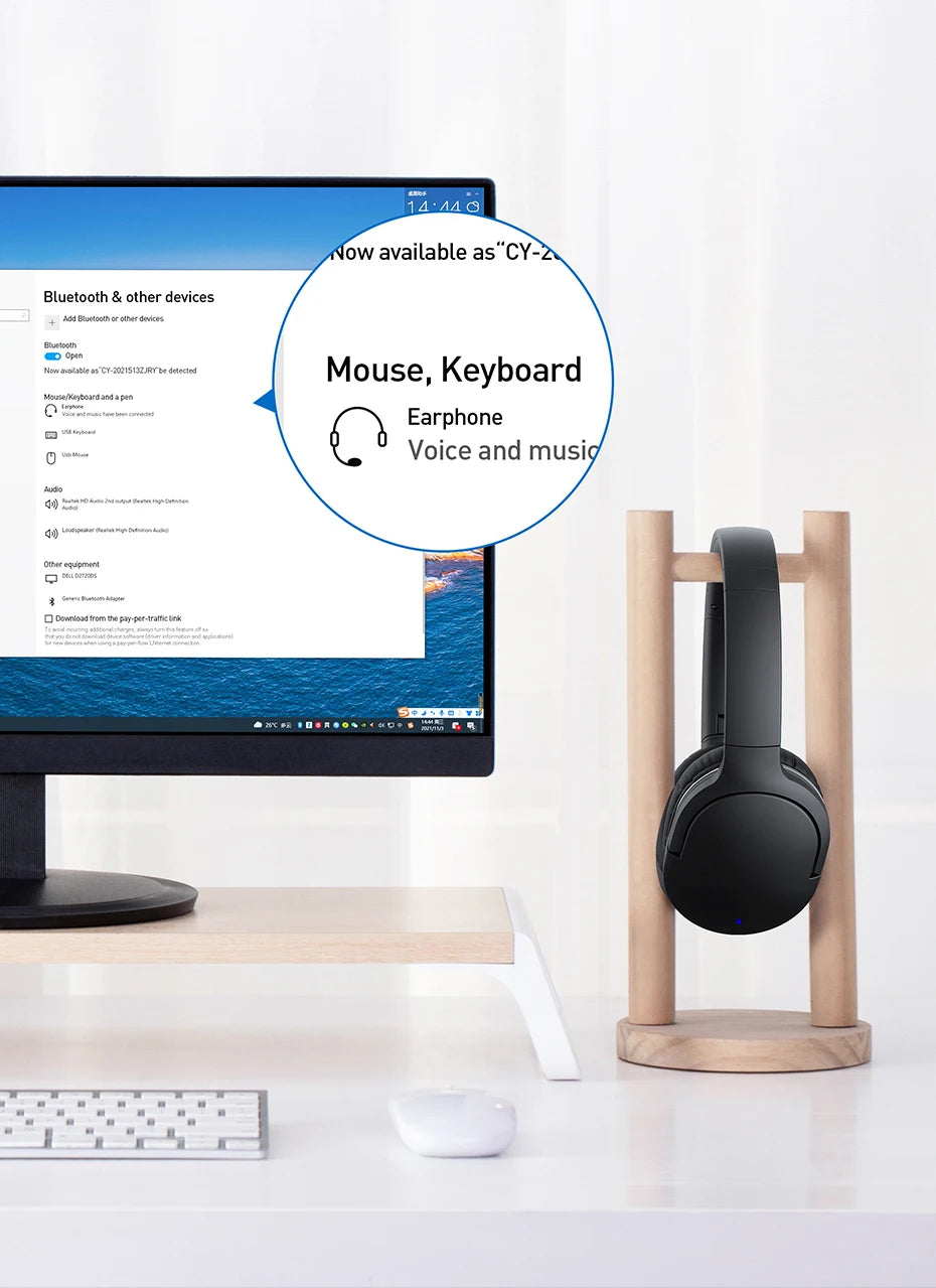 Baseus USB Bluetooth Adapter Bluetooth 5.3 Music Audio Receiver Transmitter For PC Speaker Laptop Wireless Mouse USB Transmitter