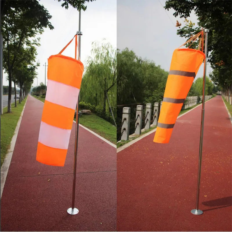 80/100/150cm Reflective Windsock Outdoor Rip-stop Wind Measurement Weather Vane Refective Windsock Weathervane Waterproof