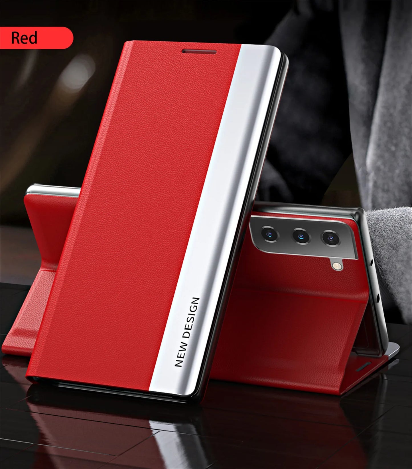 Luxury Leather Flip Case For Samsung Galaxy S25 Edge S24 S23 S22 S21 S20 Ultra S10 Plus S23 S21 S24 FE Note 20 Ultra Stand Cover