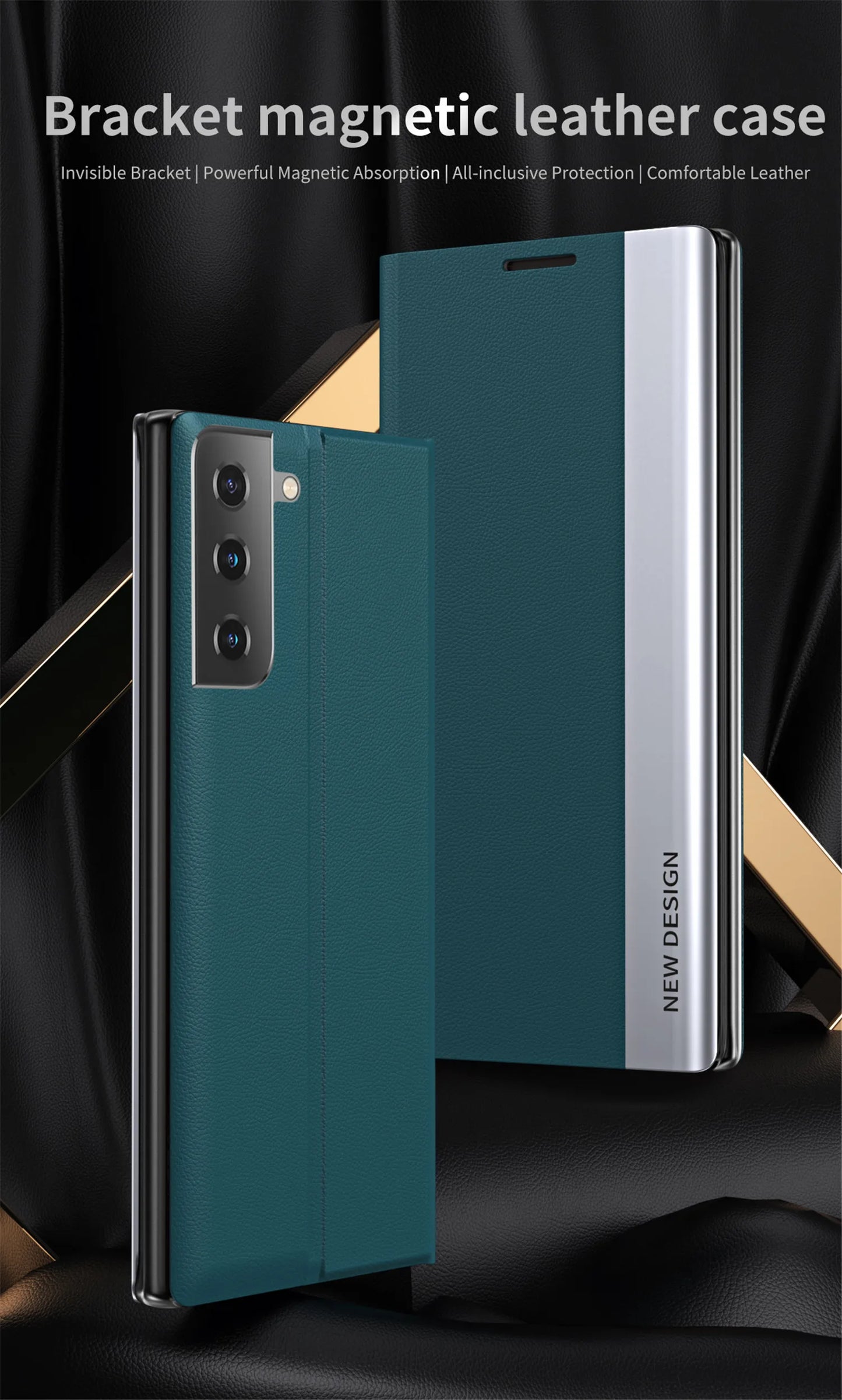 Luxury Leather Flip Case For Samsung Galaxy S25 Edge S24 S23 S22 S21 S20 Ultra S10 Plus S23 S21 S24 FE Note 20 Ultra Stand Cover