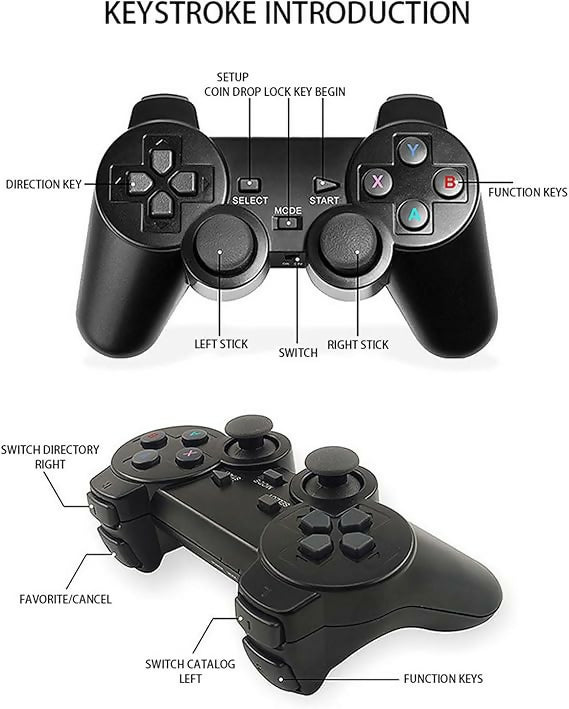 15,000 games console with wireless controller