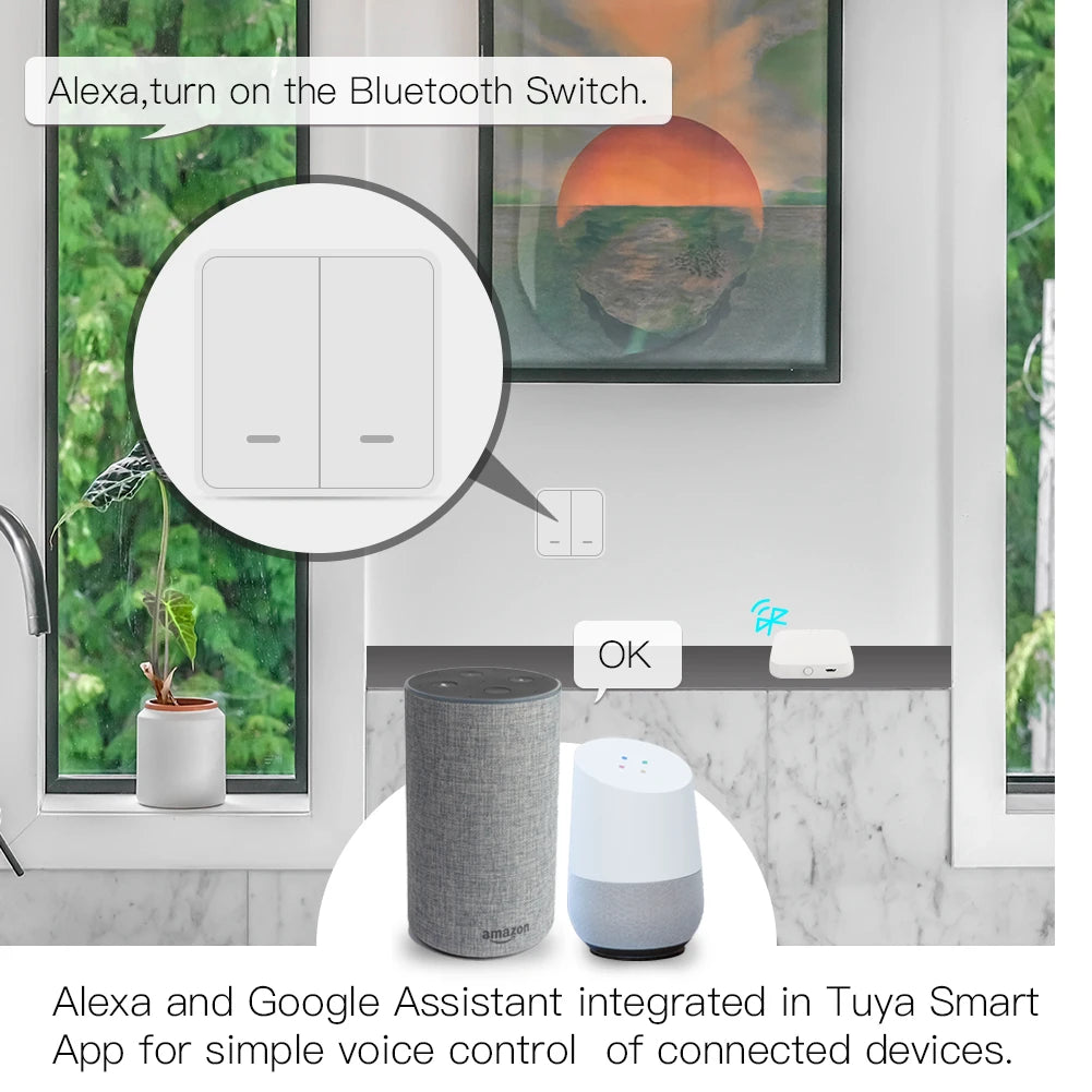 MOES Tuya Bluetooth Gateway Hub Smart SIG Mesh WiFi Smart Life APP Remote Control Work with Alexa Google Home