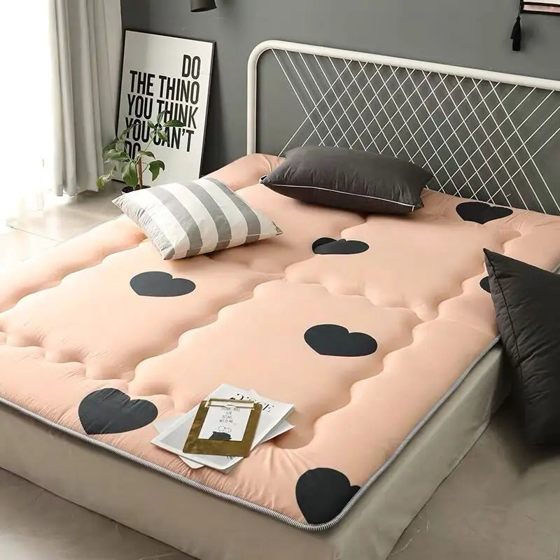 Comfortable Soft Fold Tatami Mattress students dormitory single/double Bedding Mattress Topper Tatami Thick Warm Mat With Straps