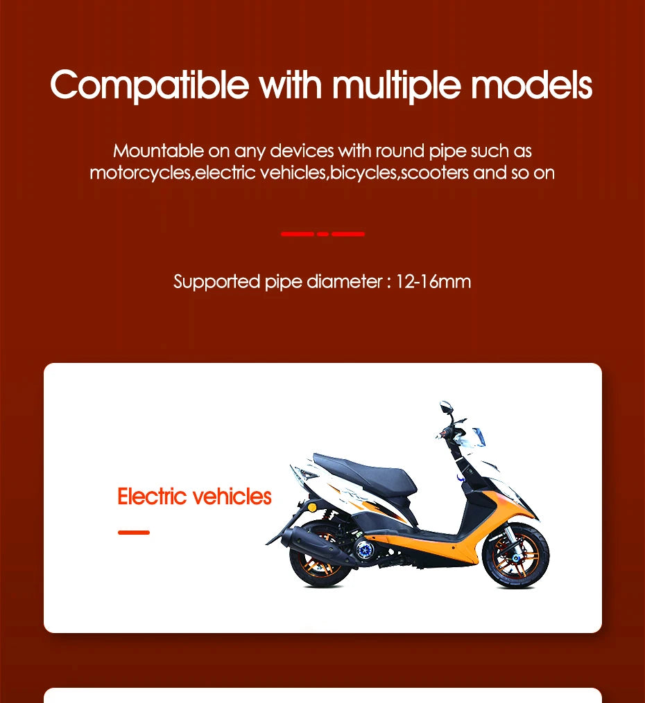 Electric Motorcycles Phone Holder Bike GPS Navigation Rearview Mirror Handlebar Mount Smartphone Aluminum Alloy Accessories Tool