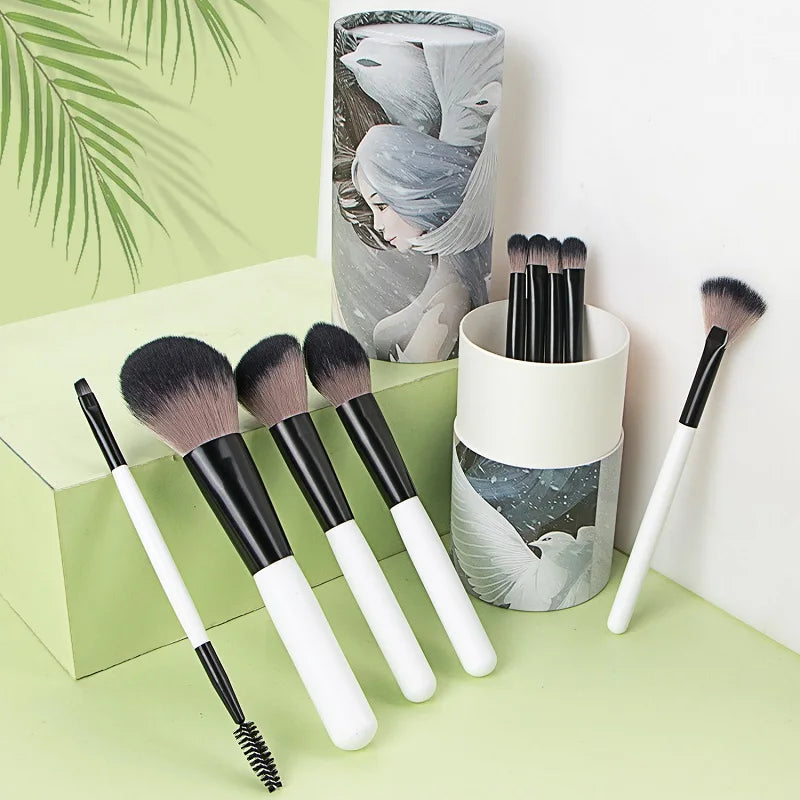 Ronshadow 9PCS Makeup Brushes Set Brochas Maquillaje Pincel De Maquiagem Kit Rangement Maquillage Beauty Packaging Makeup Tools