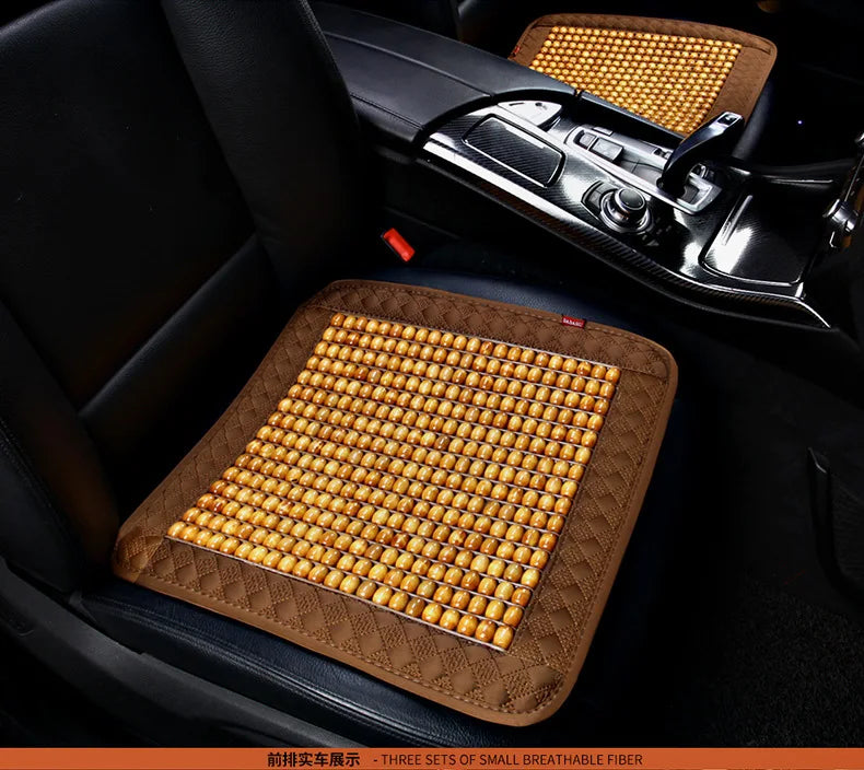 Summer Wooden Bead Car Seat Ventilated Breathable Seat Cushion Cool Pad Single Piece Single Summer Seat Covers & Supports Wood
