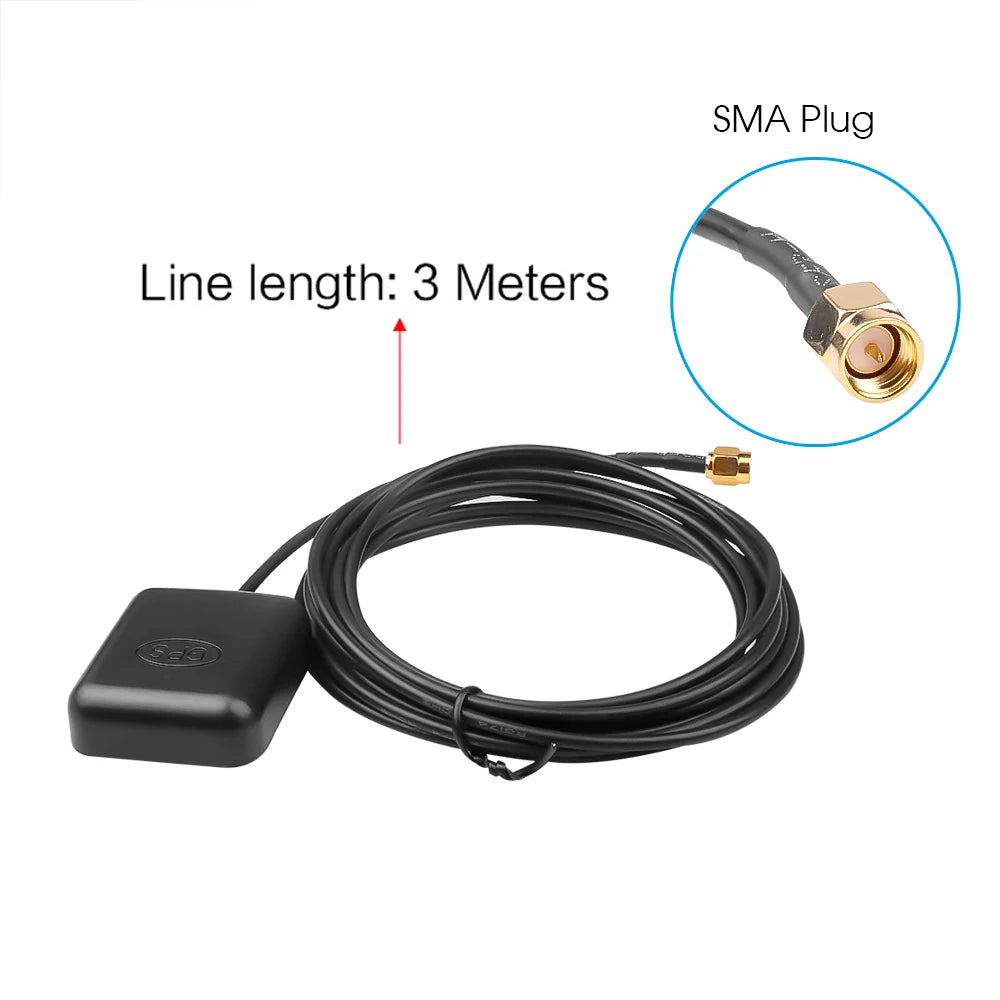 Meter Cable Car Gps Antenna SMA Connector with 90 Degree connector Gps Receiver Auto Aerial Adapter for Car Navigation Player D