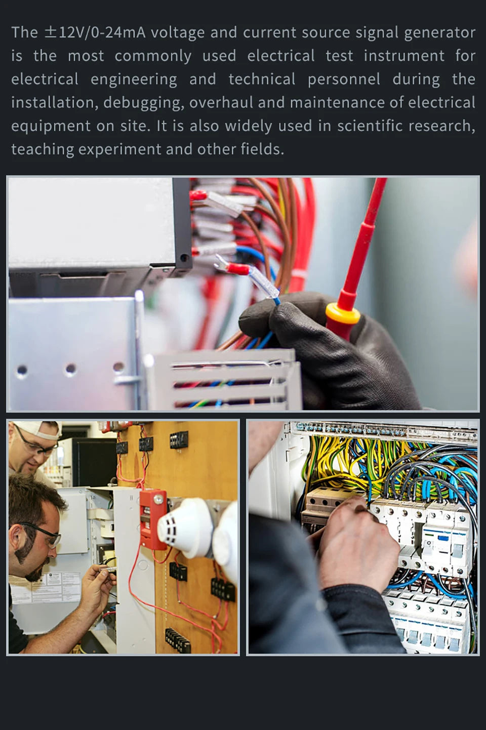 FNIRSI SG-002 Digital 4-20mA 0-10V Voltage Gerador de sinal Current Transmitter Professional Electronic Measuring Instruments