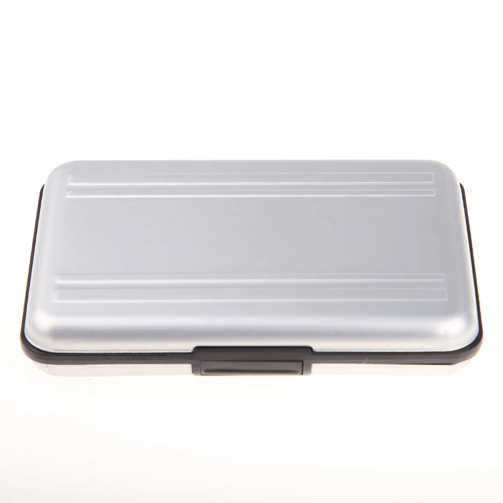 Memory Card Case Silver Micro SD Card Holder SDXC Storage Holder Aluminum Protector Storage Box for SD/ SDHC/ SDXC/ Micro SD