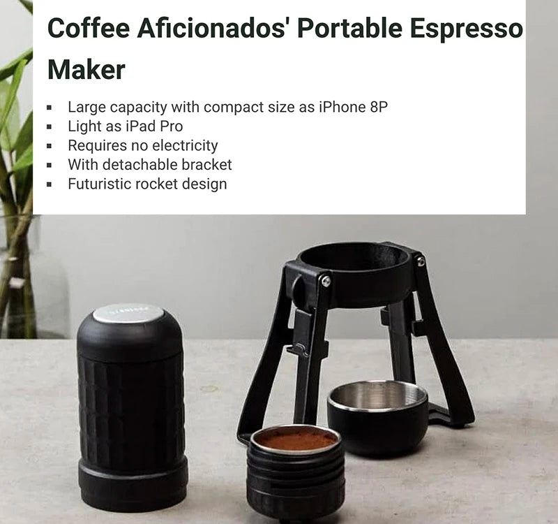 STARESSO Mirage SP300 Plus Portable Espresso Maker Manual Coffee Maker 180ml Coffee Pot Quick Brew Double Shots Creamy Espresso