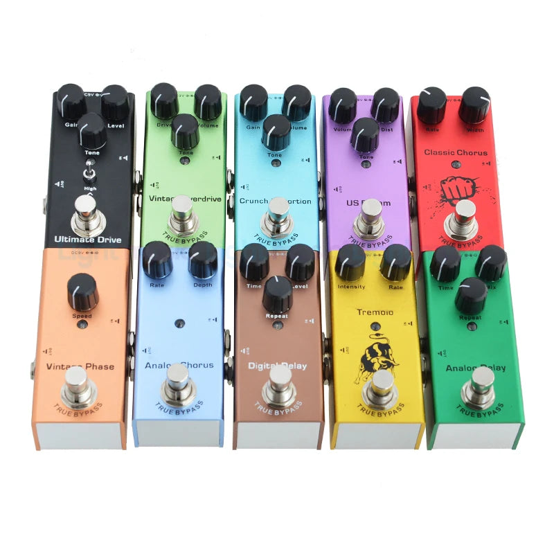 Electric Guitar Pedal Vintage overdrive/US Dream/Classic Chorus/Vintage Phase/Tremolo/Analog delay/Digital Delay/Ultimate Drive
