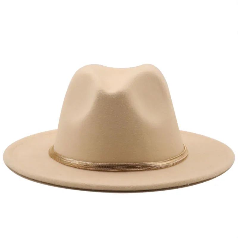 Black/green Wide Brim Simple Church Derby Top Hat Panama Solid Felt Fedoras Hat for Men Women artificial wool Blend Jazz Cap