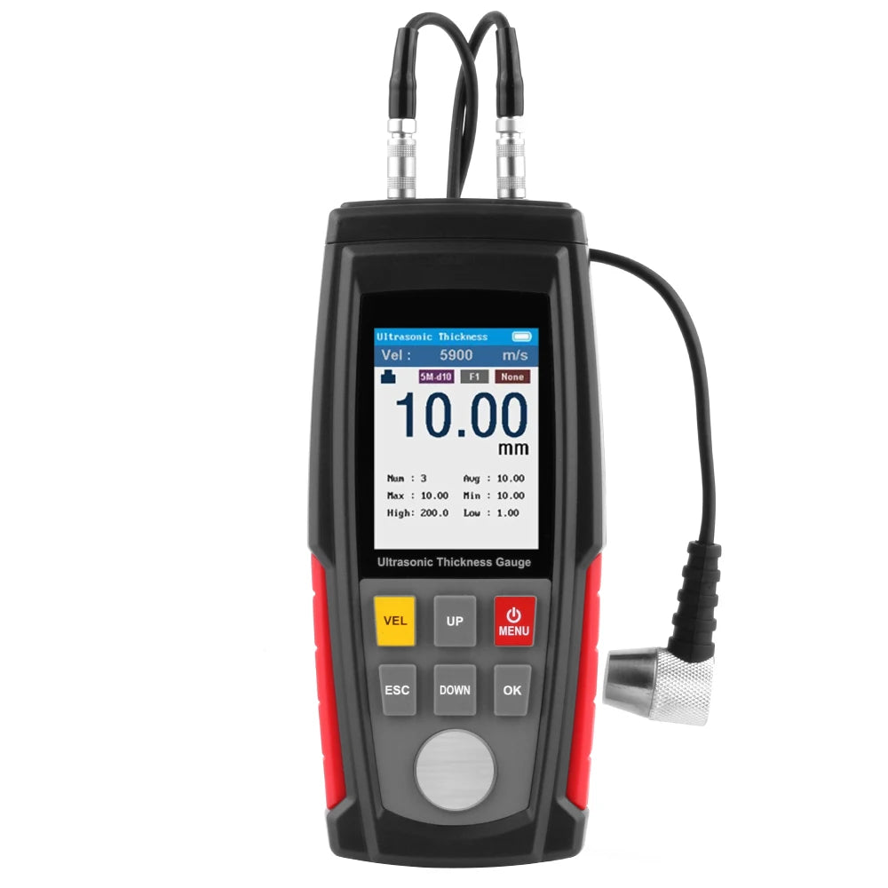 WINTACT Ultrasonic Thickness Gauge Meter Tester Steel Plate Glass Plastic Ceramic Thickness Meter Rechargeable Battery