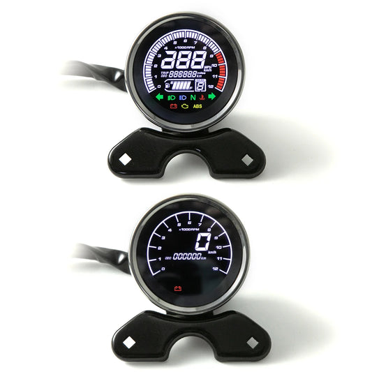 Motorbike Multi-functional Gauges Instruments Motorcycle Digital Odometer Speedometer Tachometer Fuel Level Meter Indicator Led